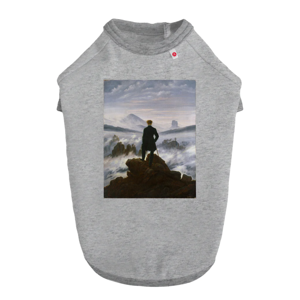 世界美術商店の雲海の上の旅人 / Wanderer above the Sea of Fog Dog T-shirt