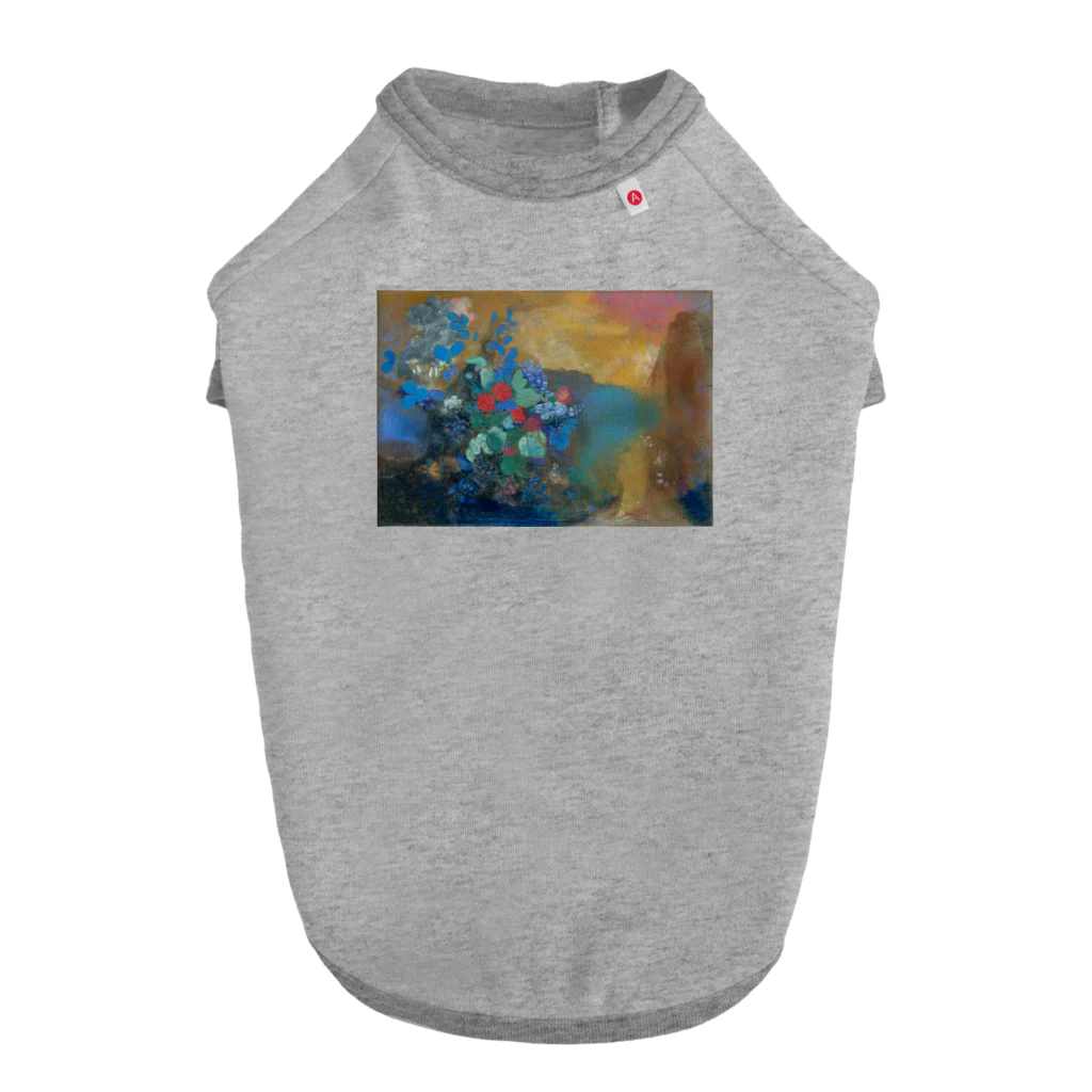 世界美術商店の花の中のオフィーリア / Ophelia among the Flowers Dog T-shirt