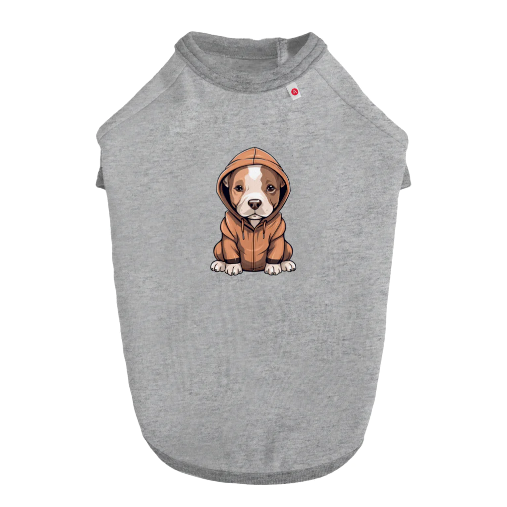 Vasetti_pressのパーカーを着ているピットブル Dog T-shirt