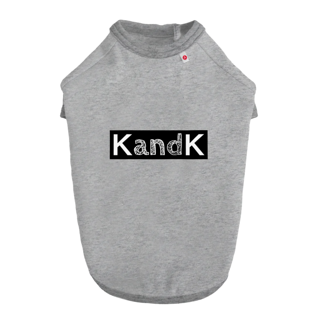 K and K companyのKandKロゴ ドッグTシャツ