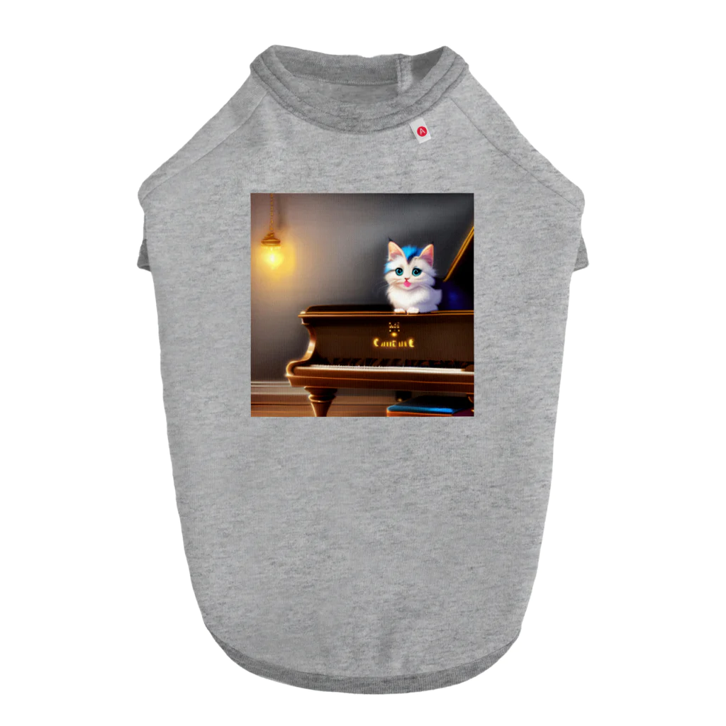 kitten pianistの子猫ピアニスト-2 Dog T-shirt