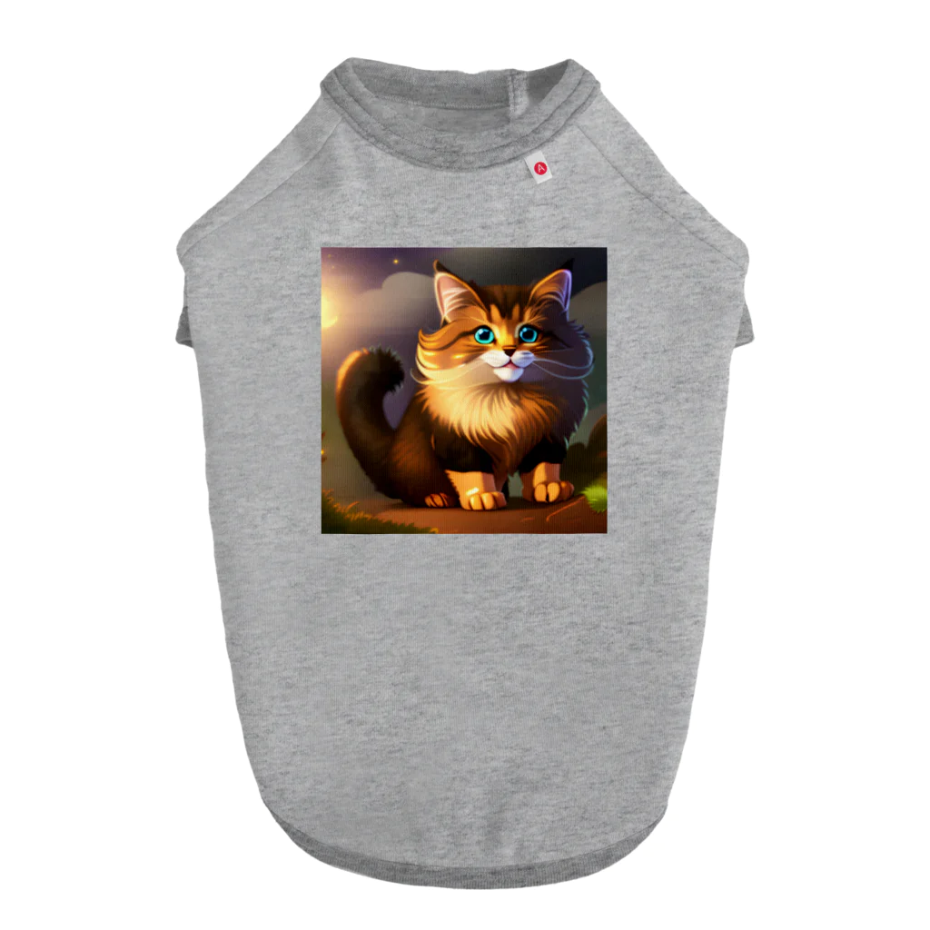 kpop大好き！のかわいい猫のイラストグッズ ドッグTシャツ