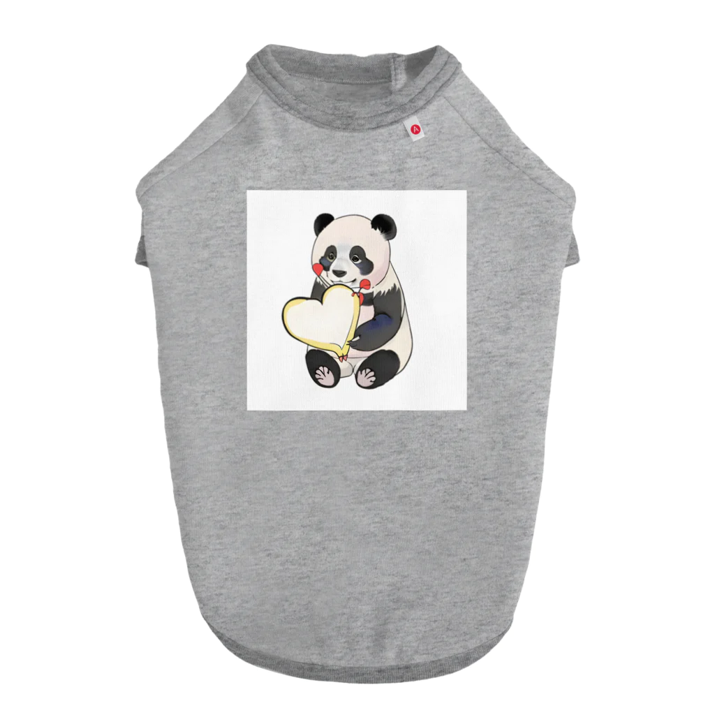 愛を届けるパンダの愛を送るパンダ Dog T-shirt