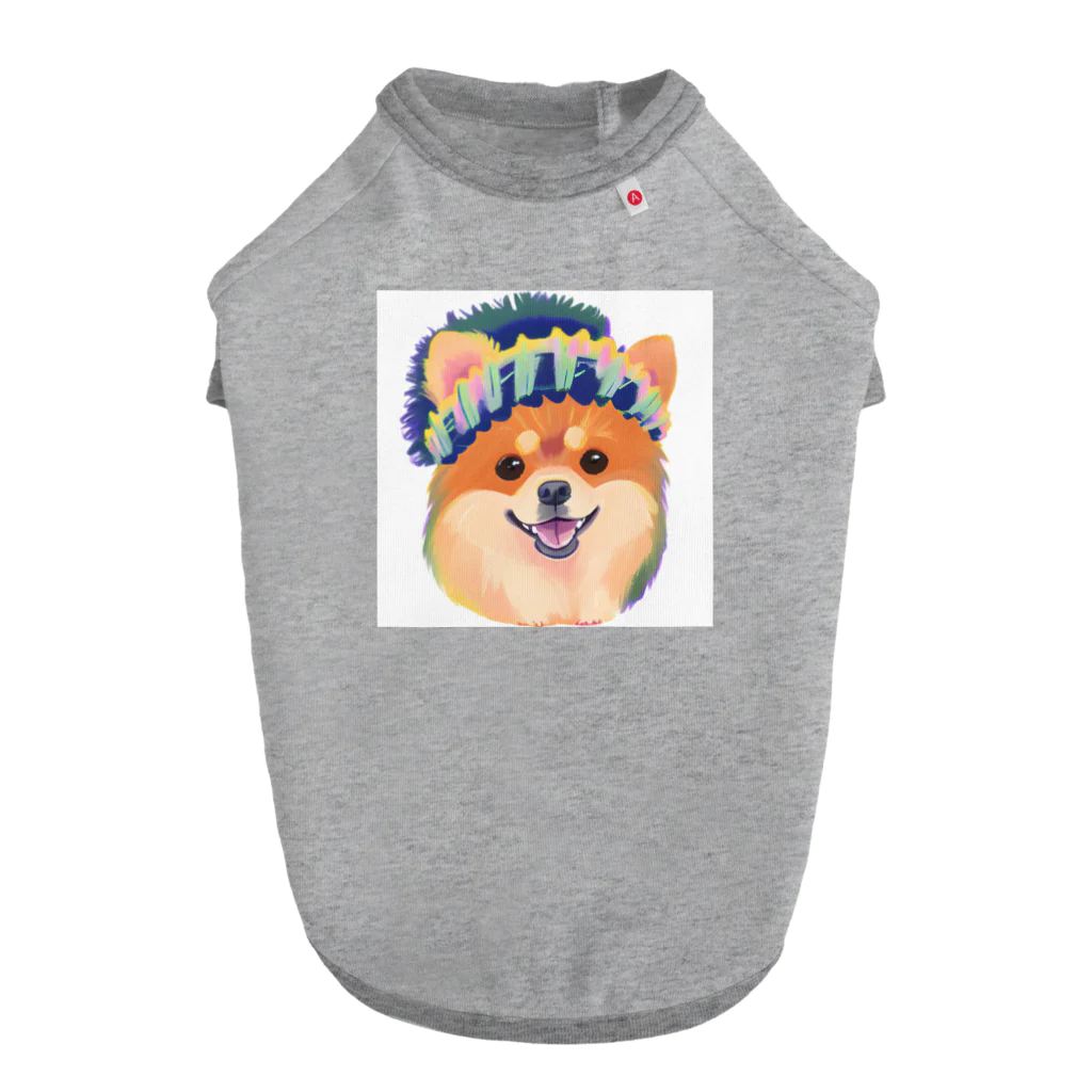 エビマヨショップのポメラニアンのイラストグッズ Dog T-shirt