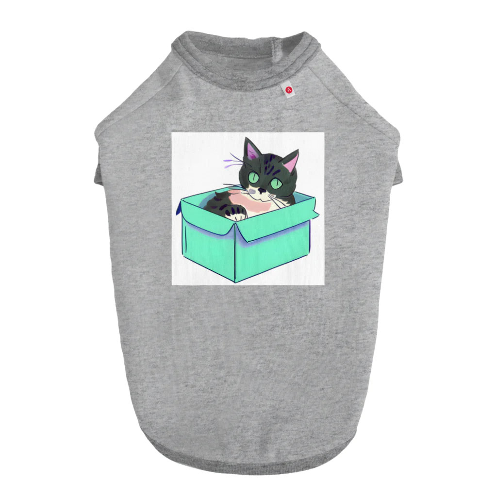 Petal&Purrのダンボール猫 ドッグTシャツ