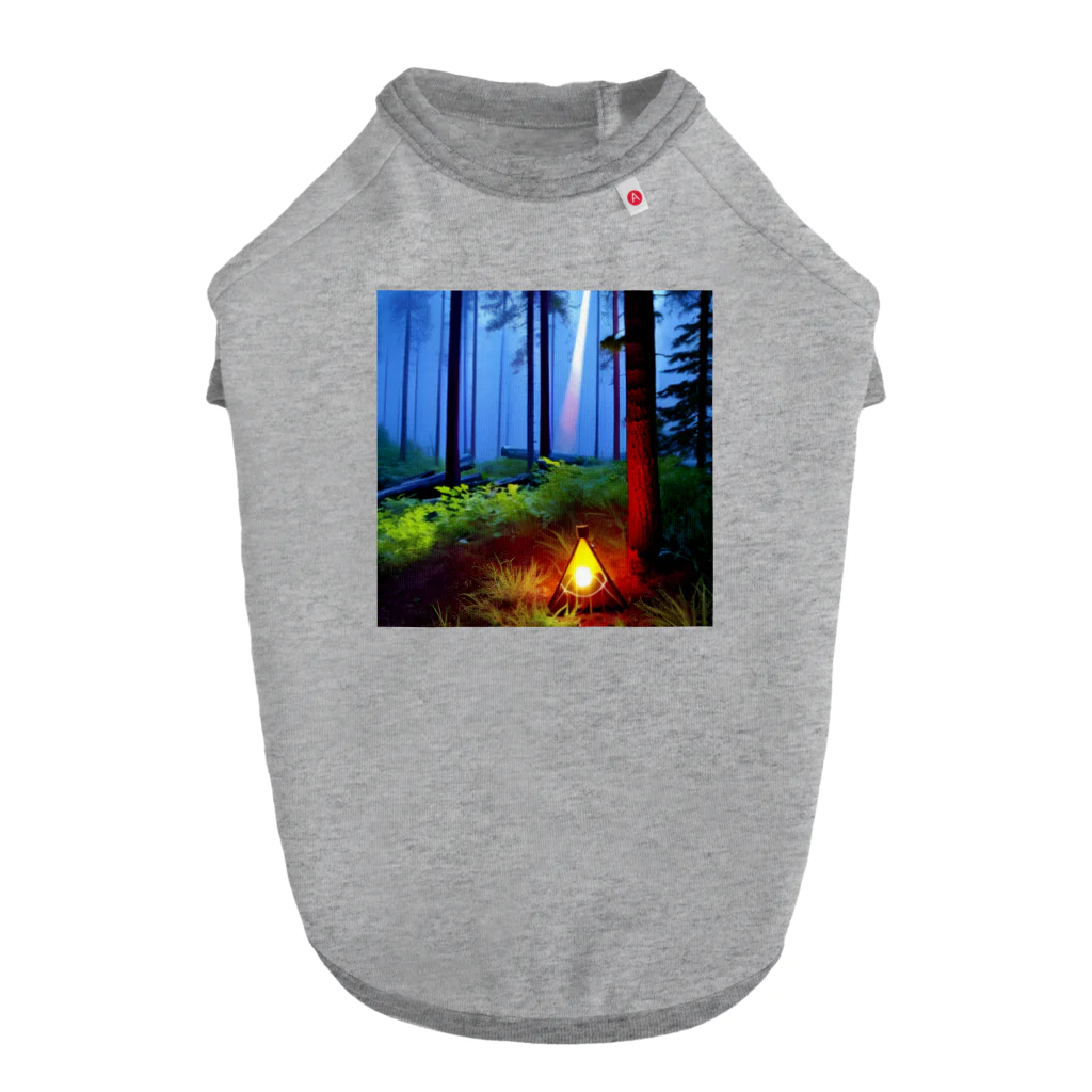 gsr750blackの森の中 ドッグTシャツ