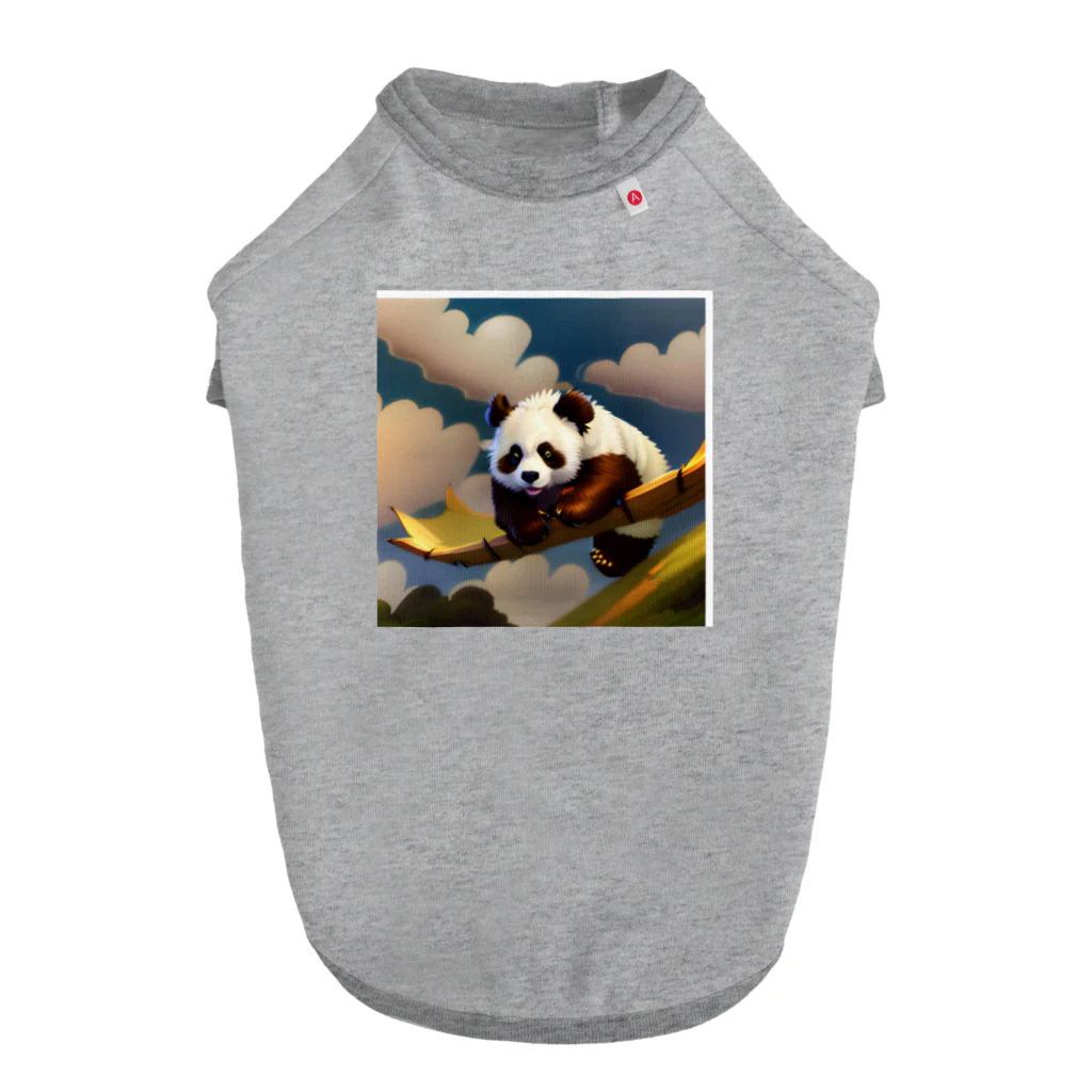 m11561147のパンダのスカイウオーク ドッグTシャツ