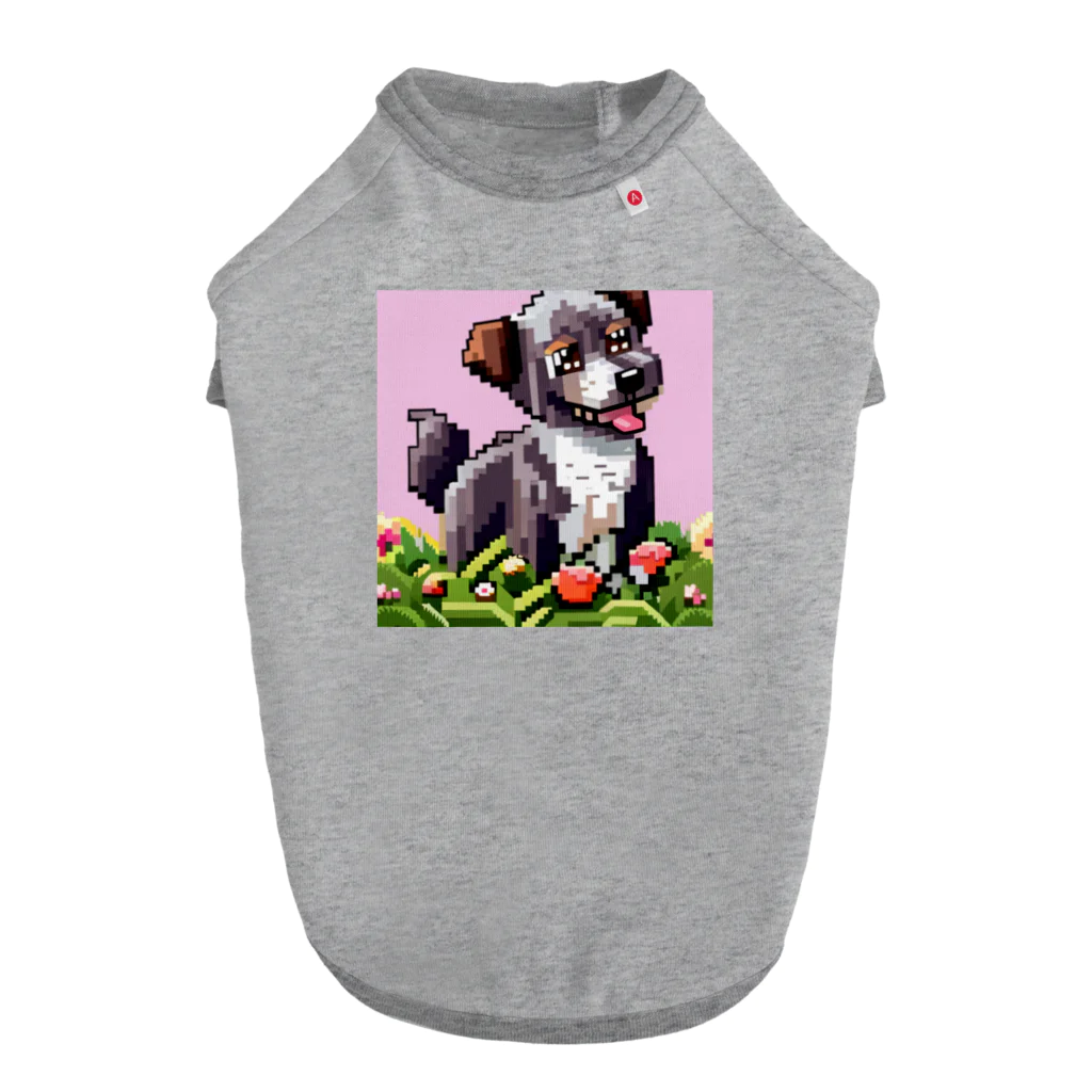 caa11052のドット絵の犬 Dog T-shirt