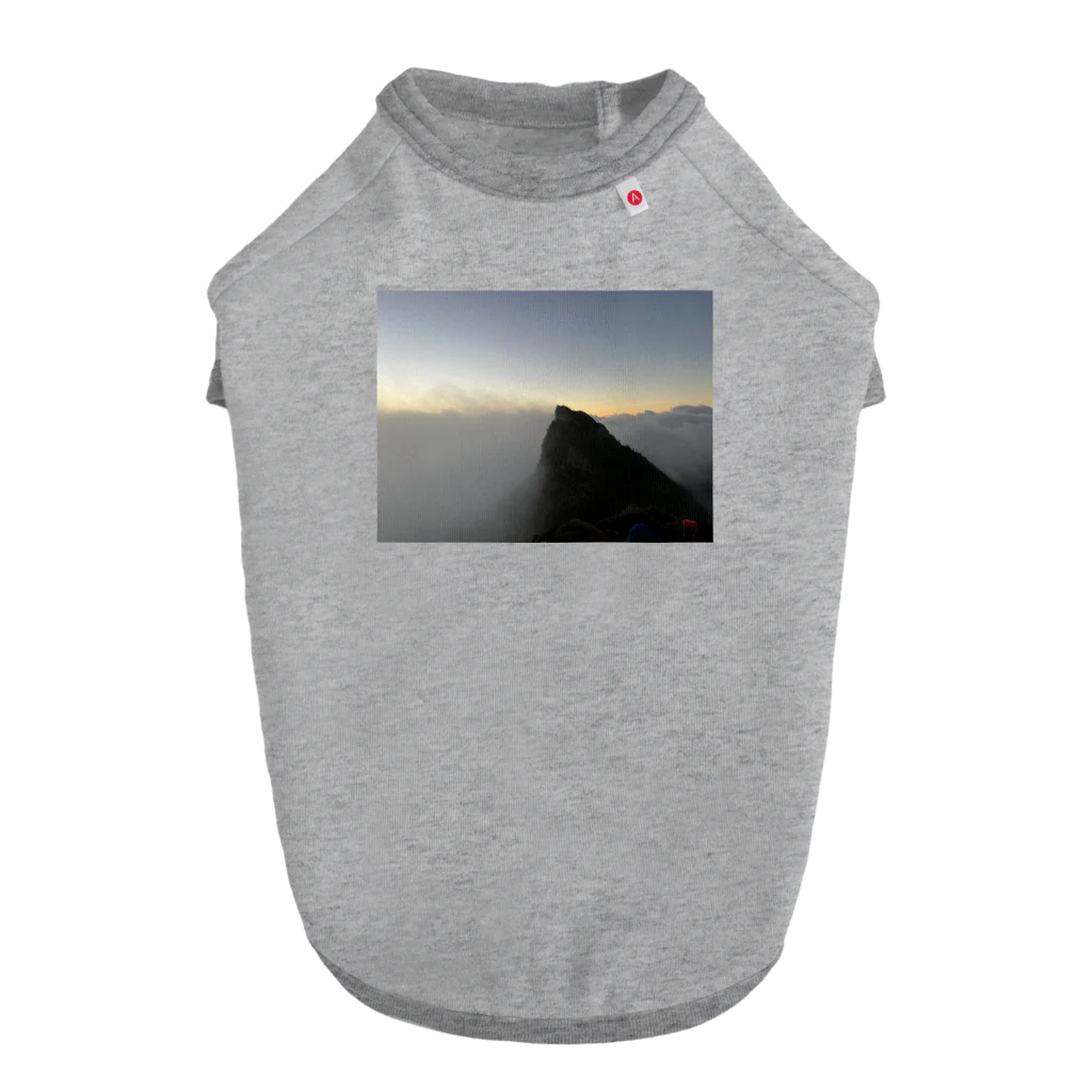 こだわりのないショップの山の頂上からの風景 ドッグTシャツ