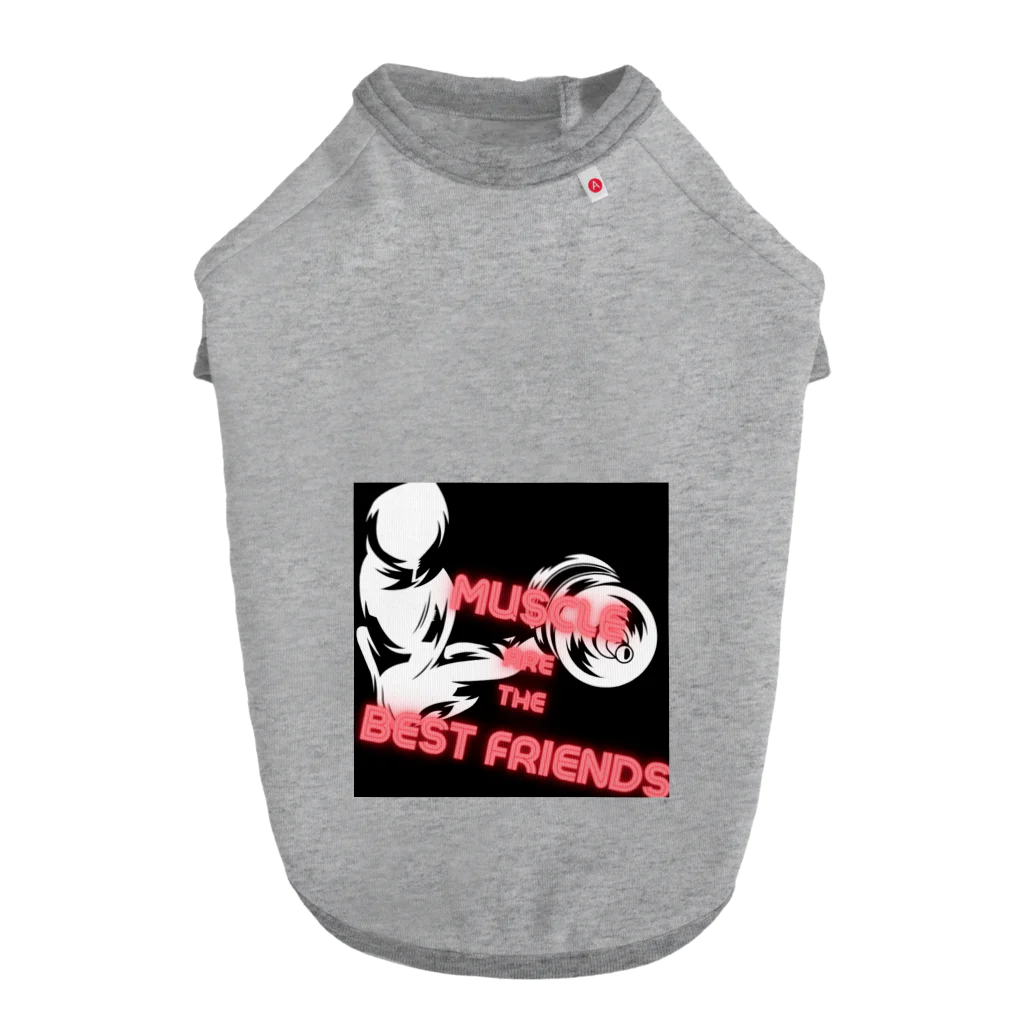 XmasaのMuscles are the best friends Dog T-shirt