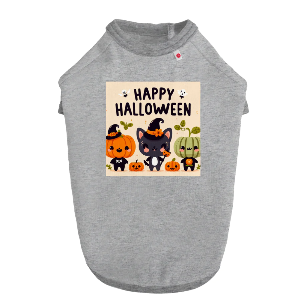 ワンダーワールド・ワンストップのHappy Halloween かわいいハローウィーンキャラクター ドッグTシャツ