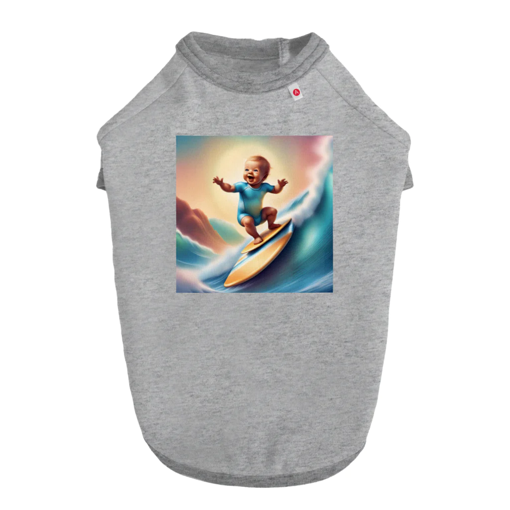 Baby smokerのBaby surf Dog T-shirt