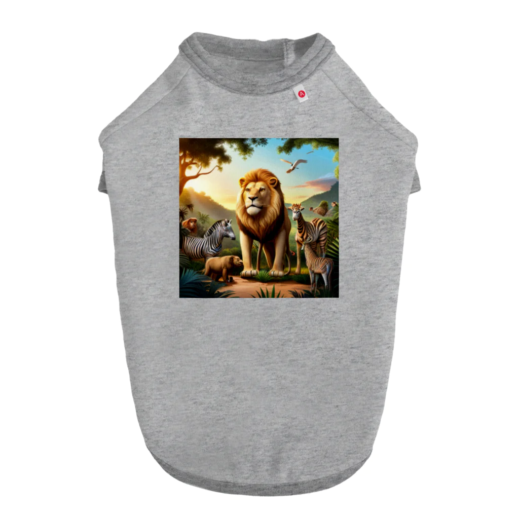 tamakitamakiのライオン Dog T-shirt