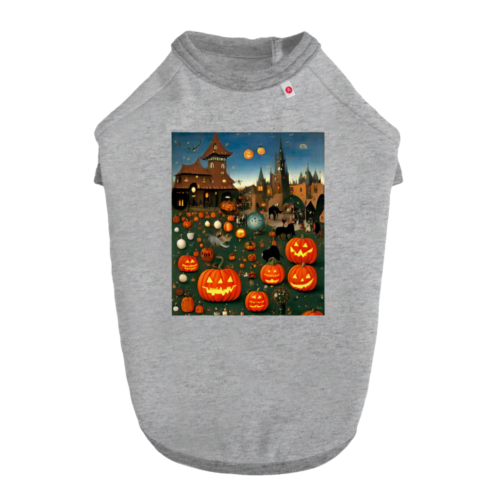 waffle2000のハロウィン風景 ドッグTシャツ