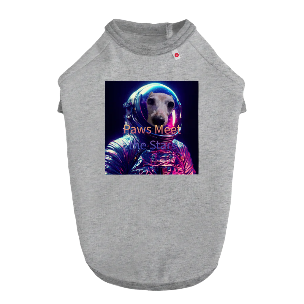 Toggle on.の宇宙犬 ドッグTシャツ