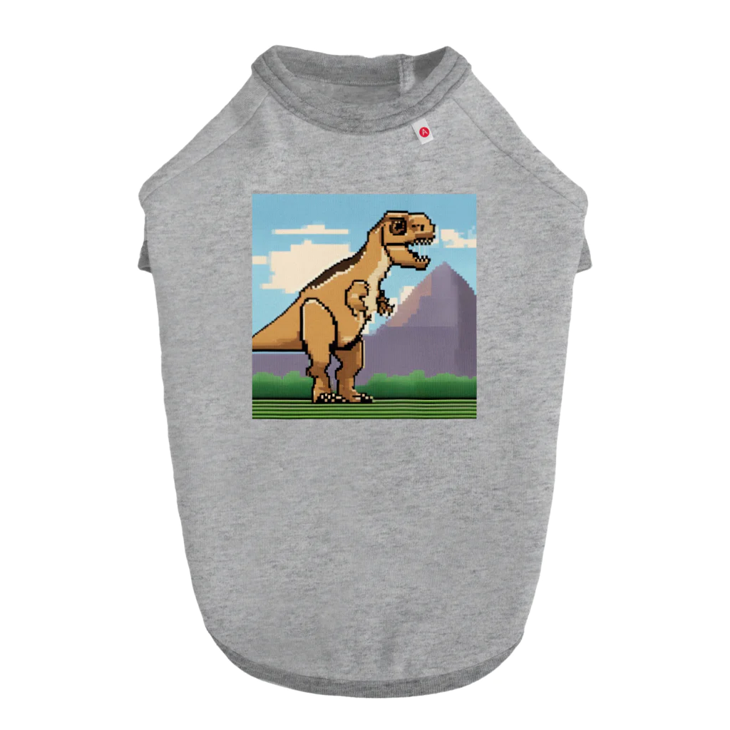 ROCKSWEBのドット絵　パキケファロサウルス Dog T-shirt