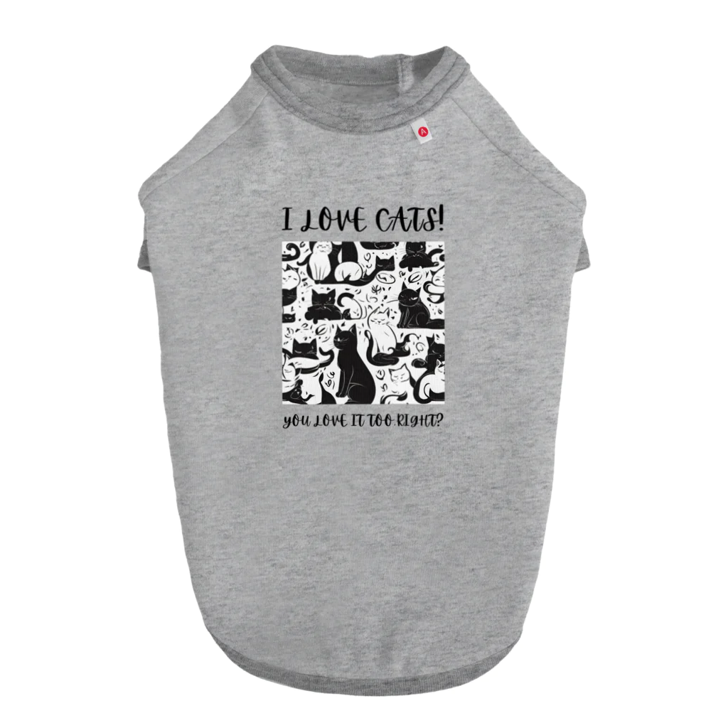 kazu_gの私は猫が好き!（淡色用） Dog T-shirt