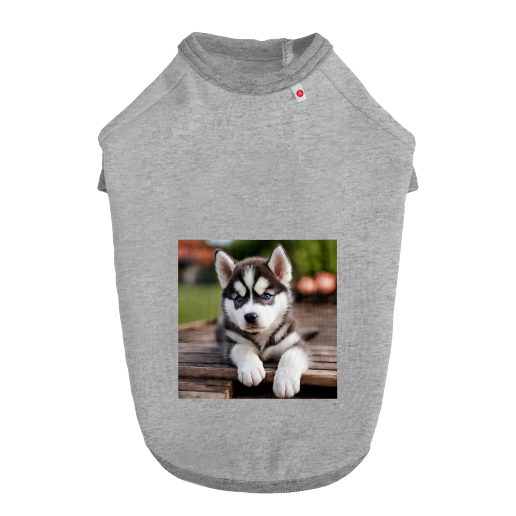 Kybeleのシベリアンハスキーの子犬のグッズ ドッグTシャツ