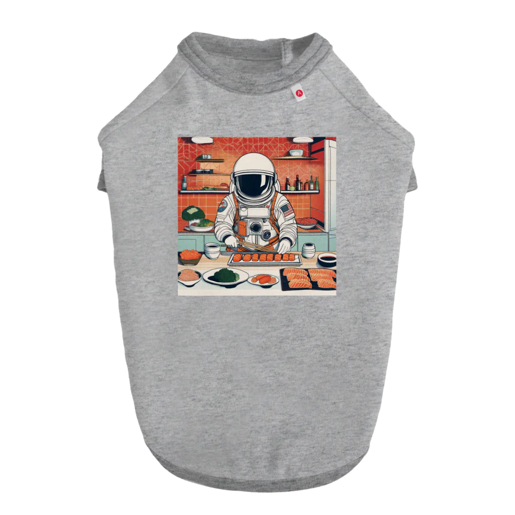 宇宙開発デザイン科のスペースクッキング 寿司編 Dog T-shirt