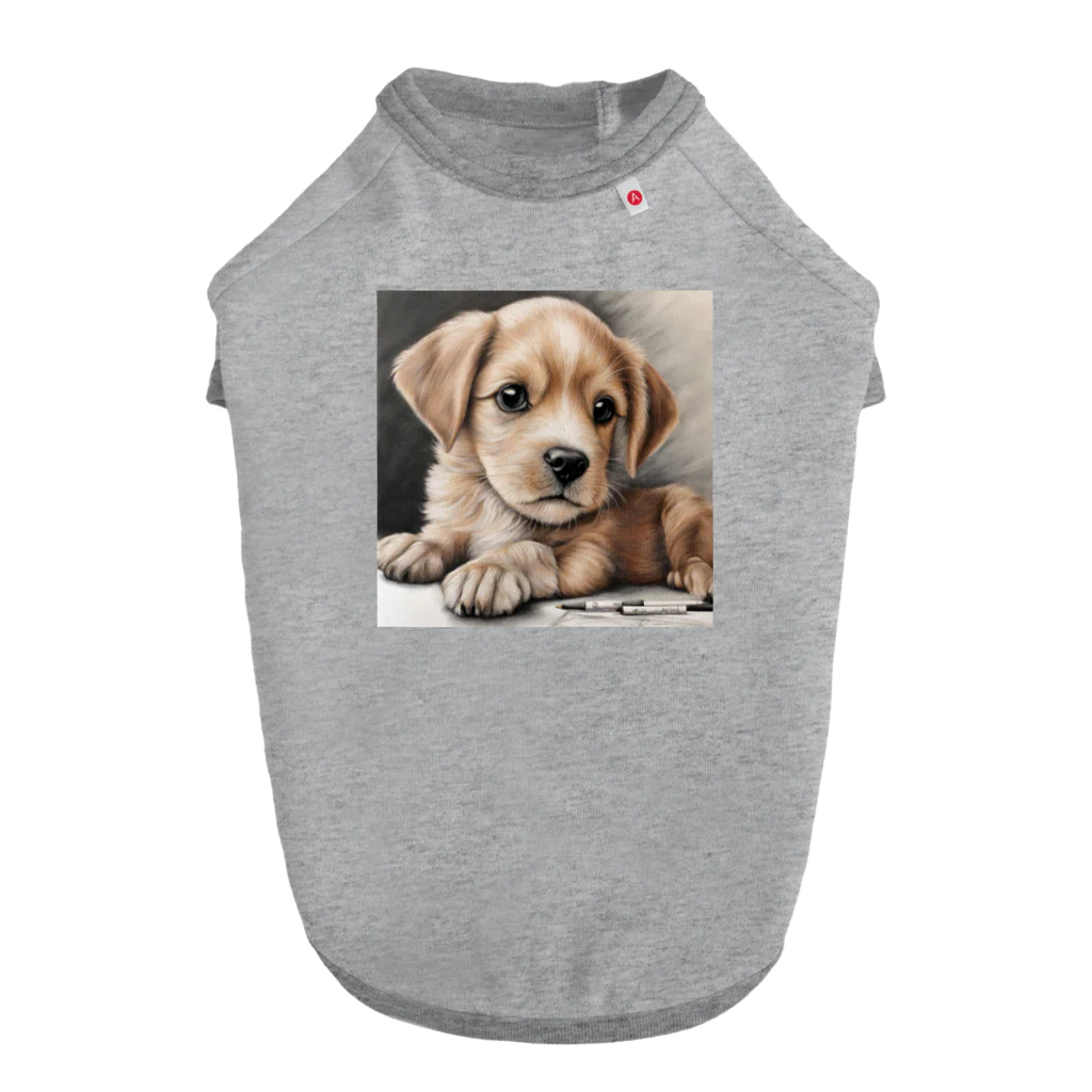 つぶらな瞳の子犬グッズ屋さんの癒しの子犬 ドッグTシャツ