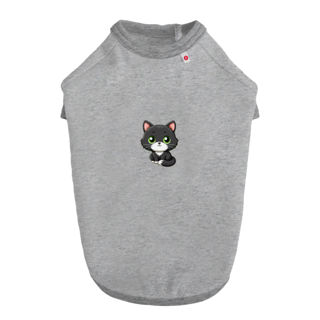 にゃんたれのグレーマーブル・ハチワレ仔猫コレクション Dog T-shirt