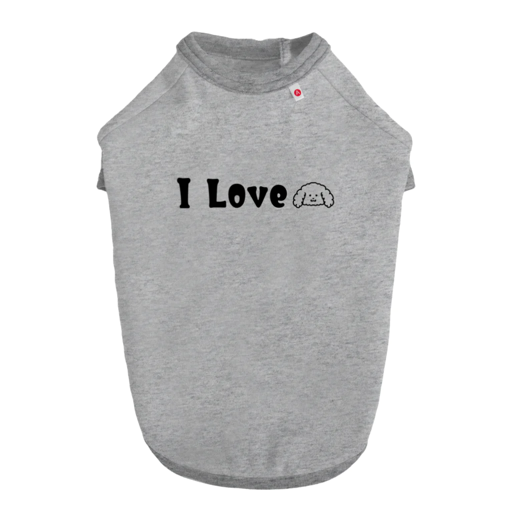 ほしいるかのI Love プードル Dog T-shirt