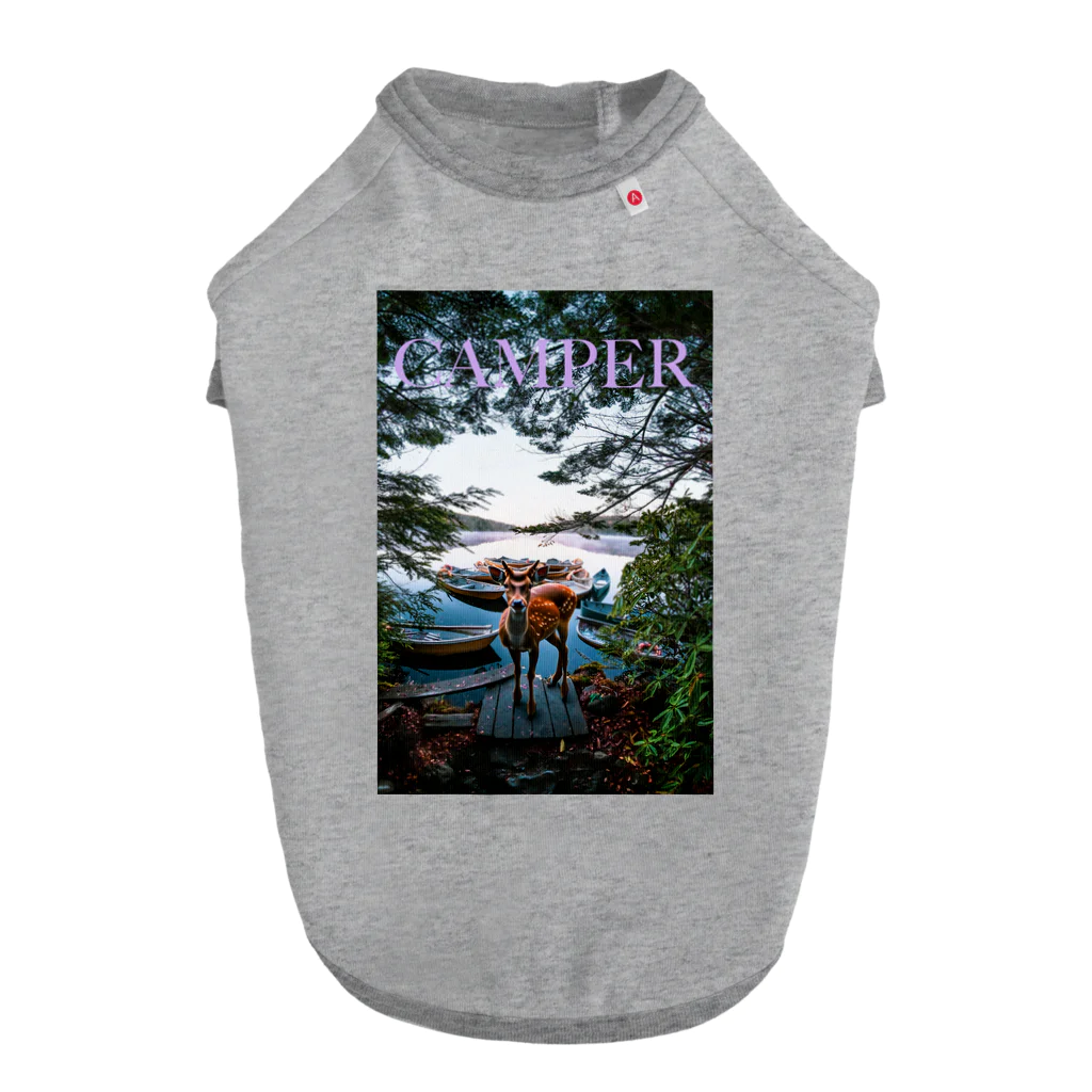 outdoor lifeのcamper  ドッグTシャツ