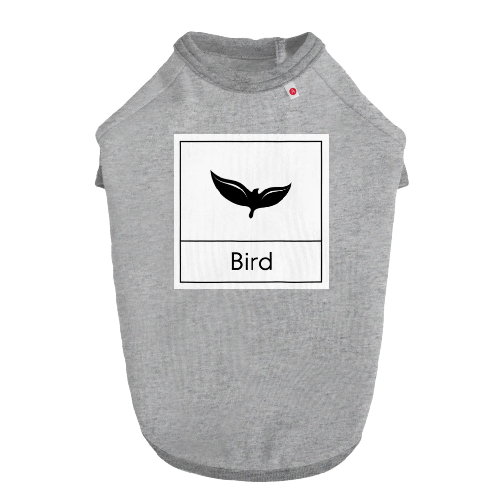 ミニマルくんの四角におさまるBird ドッグTシャツ