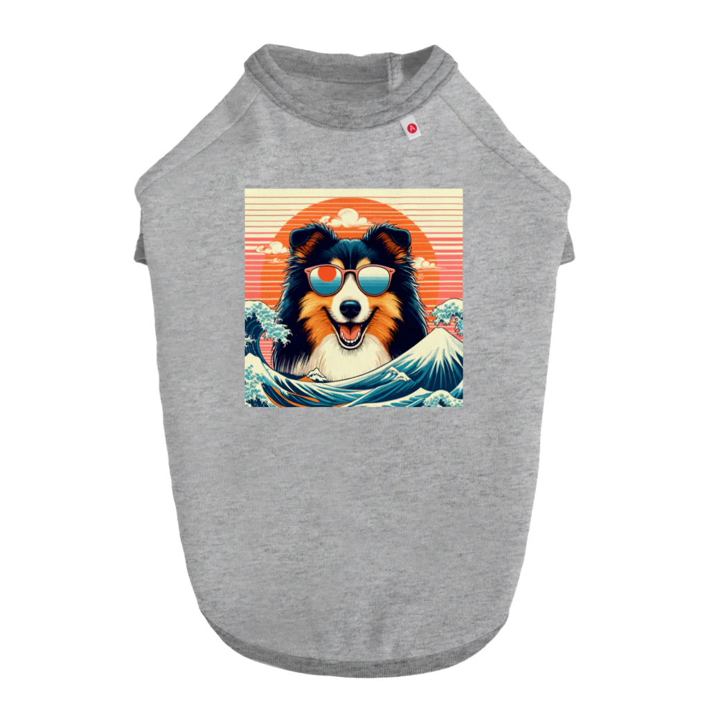 サングラス犬 sunglasses dogs【 monographic 】のサングラス犬　sunglasses-dog【シェットランドシープドッグ】 Dog T-shirt