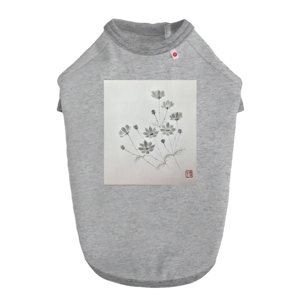 KEIKO's art factoryの秋桜　2023 Dog T-shirt