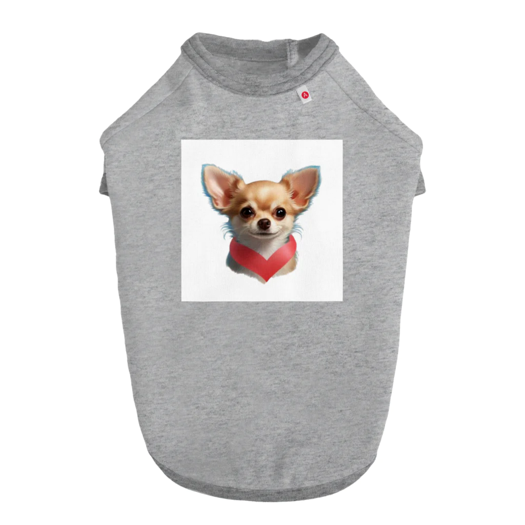 チワワ愛好家ショップの可愛いチワワとピンクリボンの魅力 Dog T-shirt