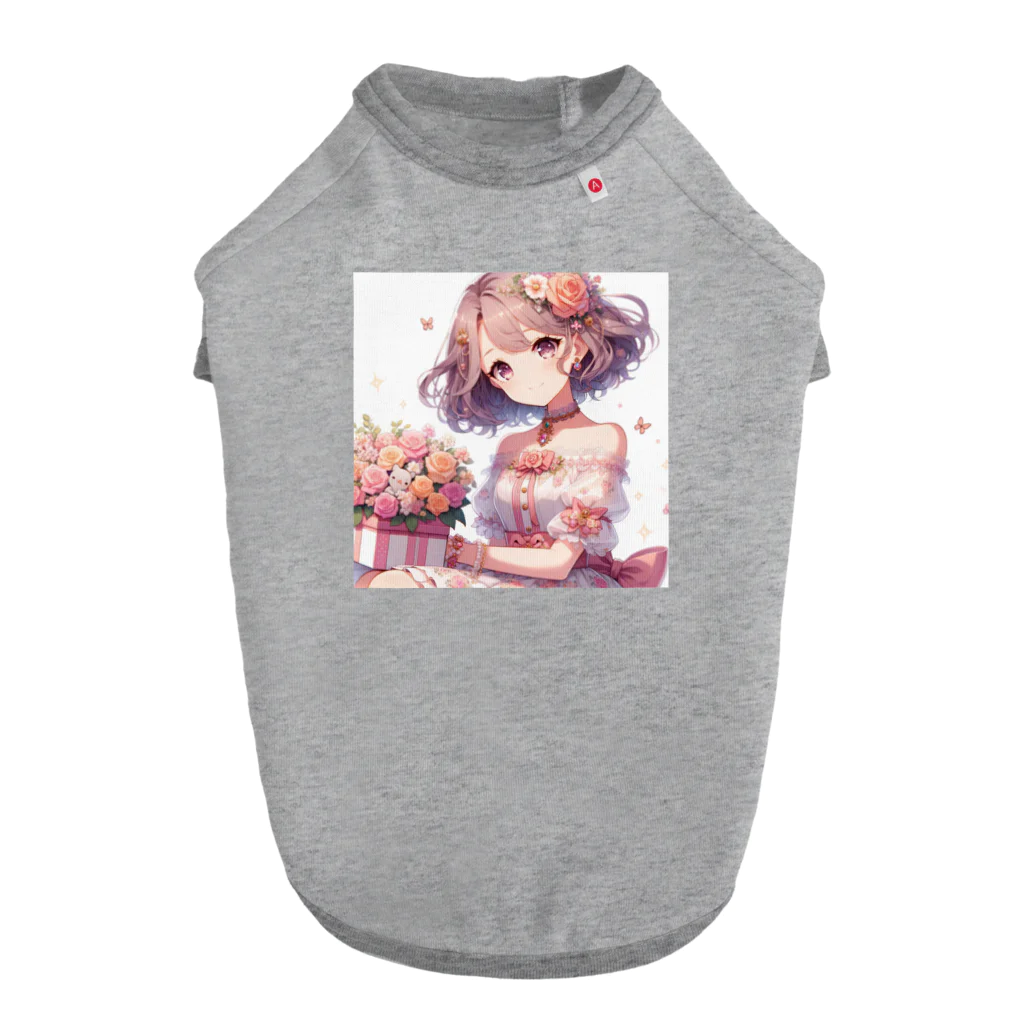 raio-nの春の花畑と少女 Dog T-shirt