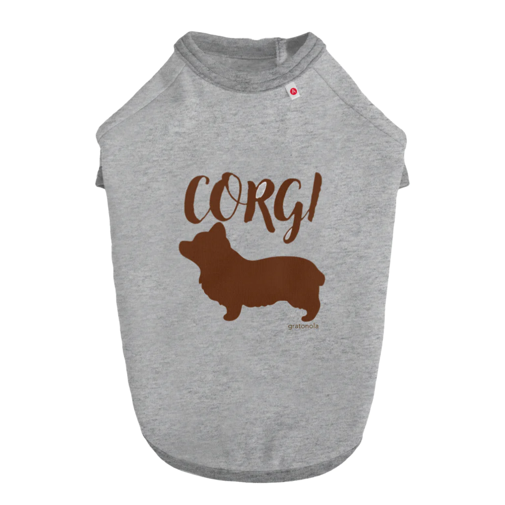 Corgi×Corgiのシルエットコーギー Dog T-shirt