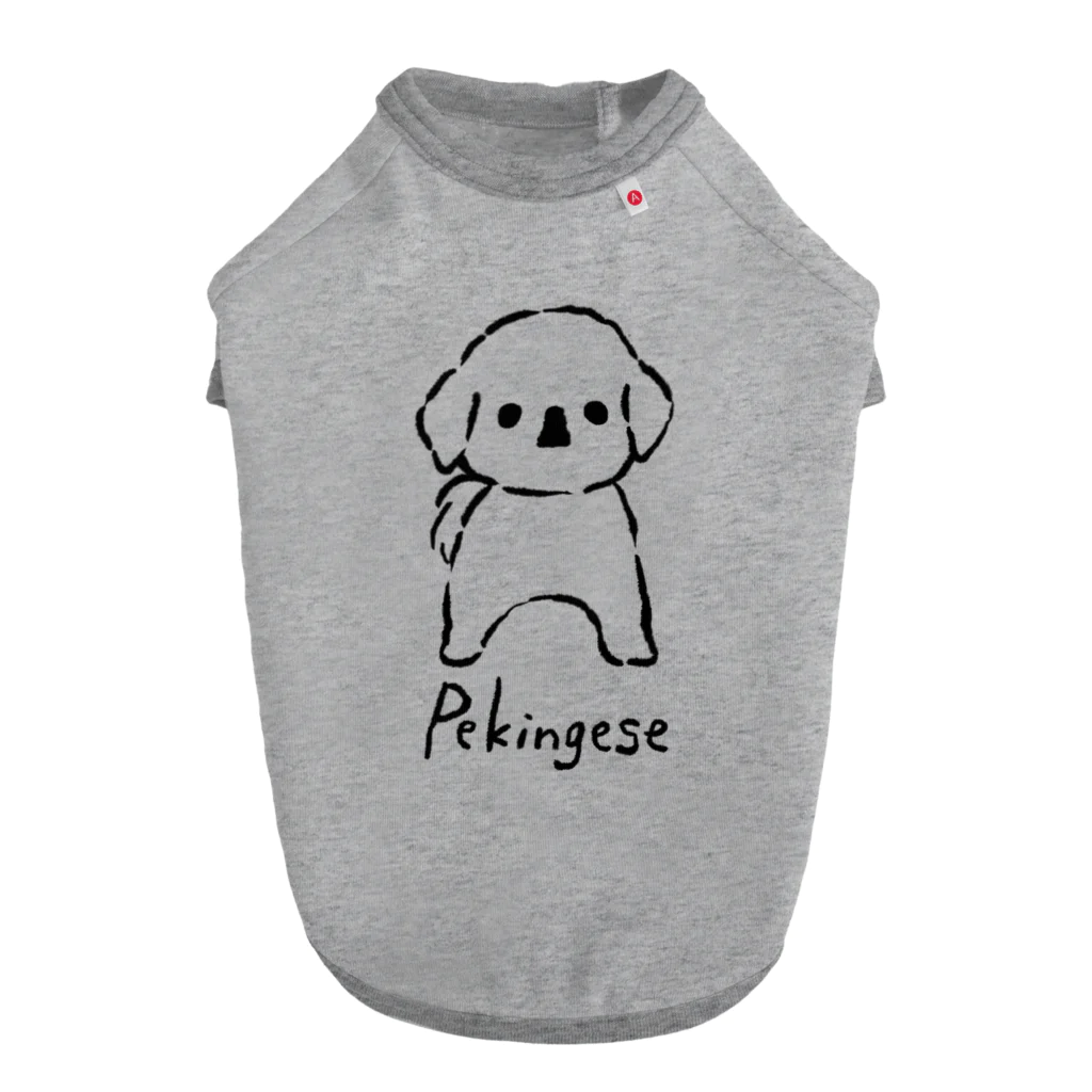 シロノの犬っ子ペロ（黒） ドッグTシャツ