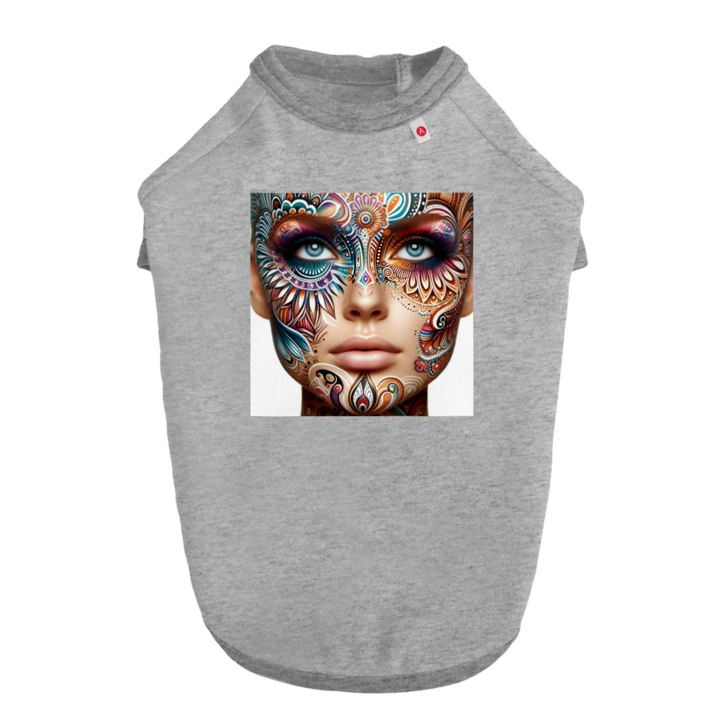 女神🌟曼荼羅のMANDALA MAKEUP Dog T-shirt