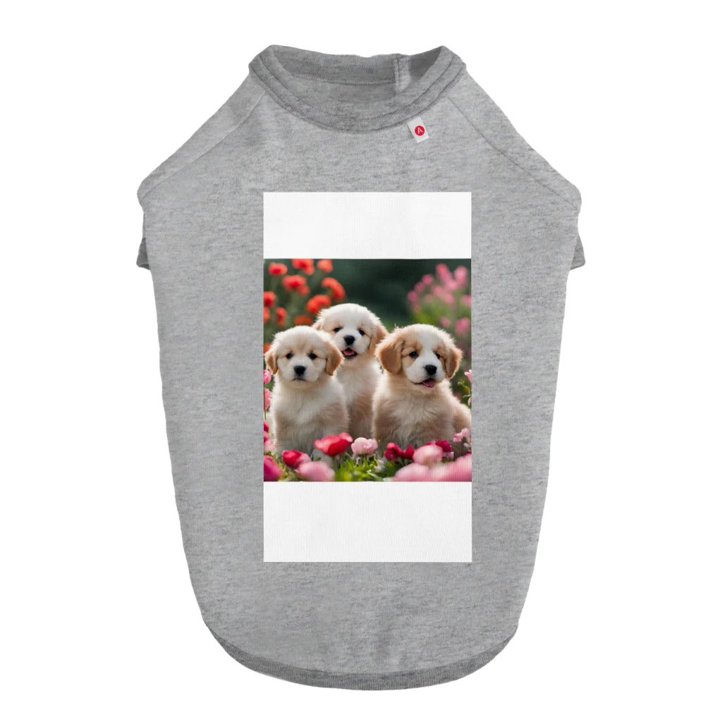 ぱむぱむのかわいい仔犬のグッズ ドッグTシャツ