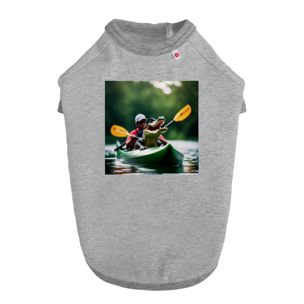 クロコダイリテンのCanoeWANI ドッグTシャツ