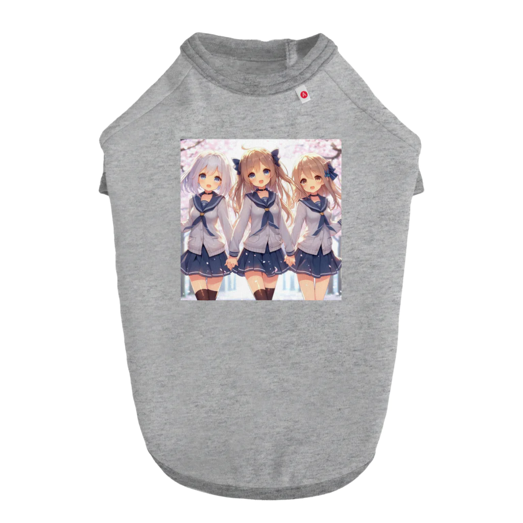 【AI】アルゴリズムアトリエ【デザイン】のAIが作った可愛い制服の女の子 Dog T-shirt