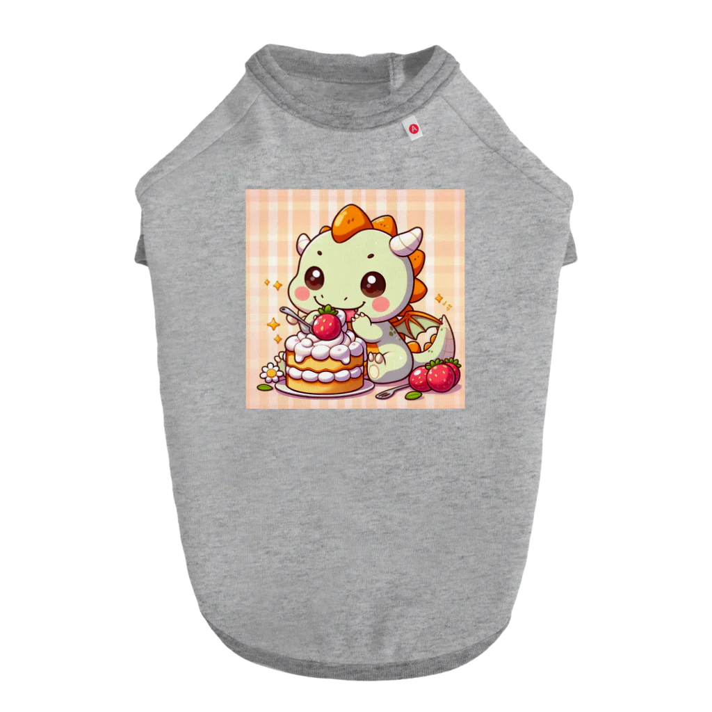 可愛らしいドラゴンのイラストグッズ店のかわいいドラゴンマスコットキャラクター ドッグTシャツ