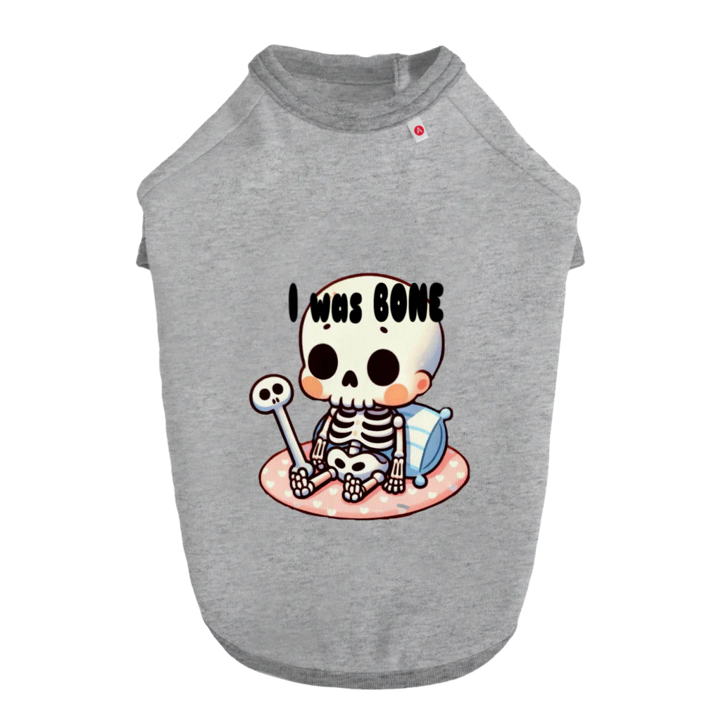 ちぎりパンのbaby skeleton ドッグTシャツ