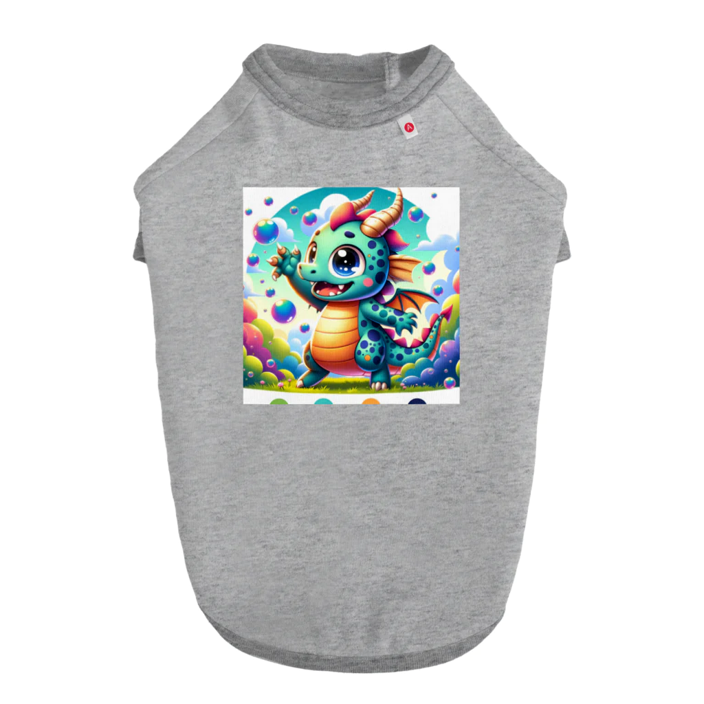 可愛らしいドラゴンのイラストグッズ店のドラゴンモンスター Dog T-shirt