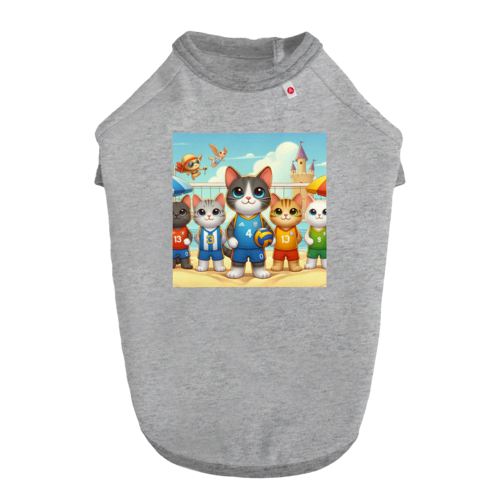 【volleyball online】の猫好きのみなさん必見！愛らしい猫のバレーボールグッズ Dog T-shirt