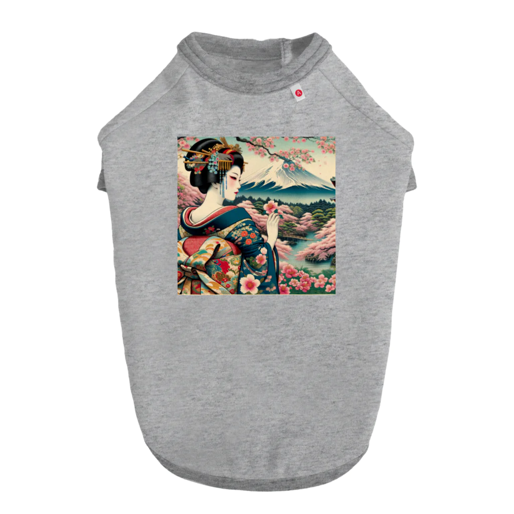 manyou-lab_Ukiyo-eの浮世絵 美人画 Ukiyoe beauty painting [UB-DL-SR001-0002] Dog T-shirt