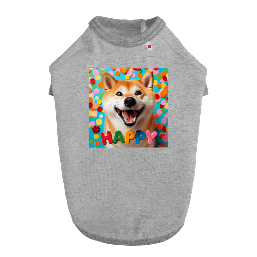 ANTARESの今日もハッピーな柴犬 ドッグTシャツ