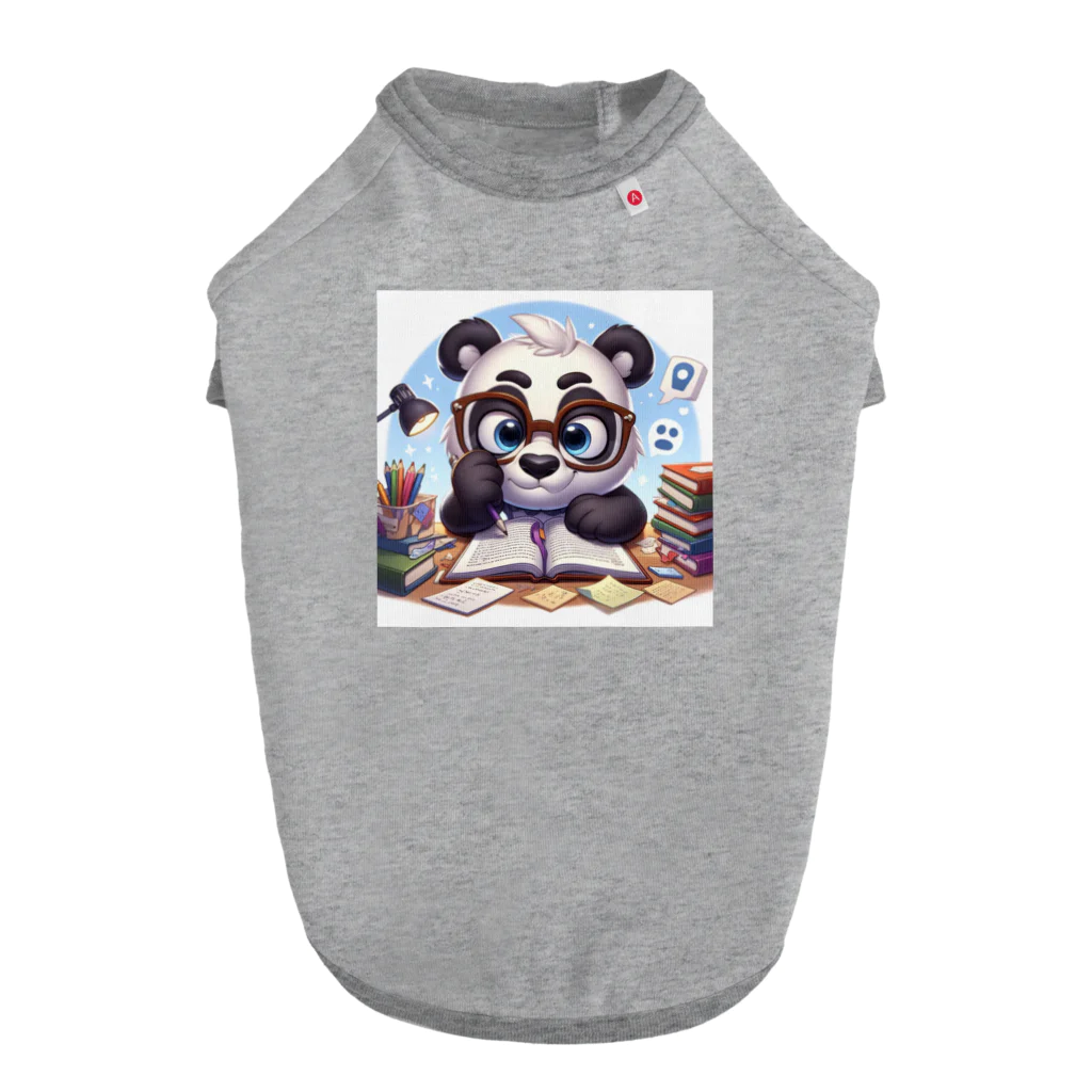 ぺけぽんオリジナルグッズのお勉強中のパンダ Dog T-shirt