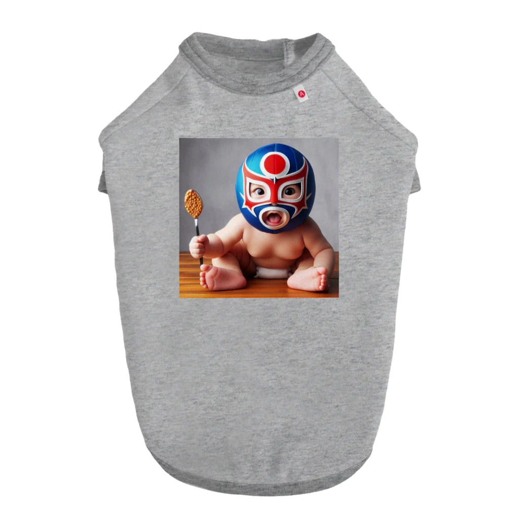 taka-kamikazeの赤ちゃん覆面レスラー2 ドッグTシャツ