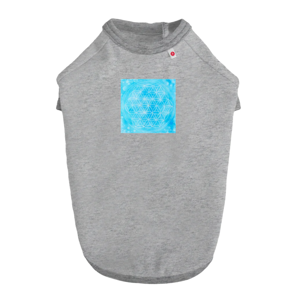 furifuri52のフラワーオブライフ神聖幾何学 ドッグTシャツ
