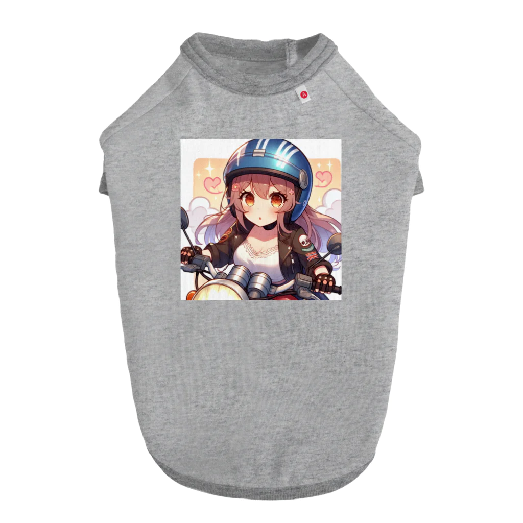 ライダーズのバイク女子　ばくおん!!系 Dog T-shirt