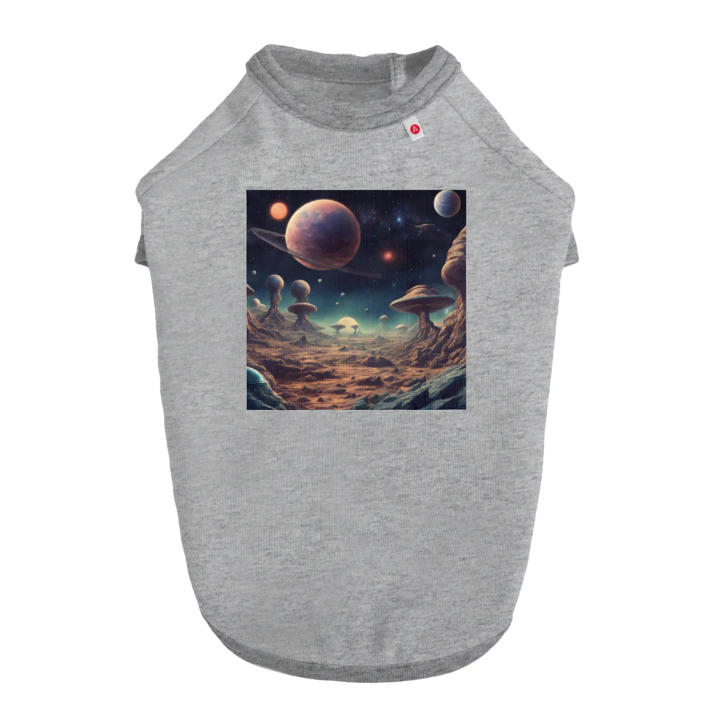 ai美女ショップの多分火星の景色はこんな感じ🪐 Dog T-shirt