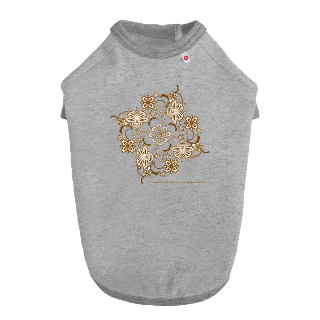 ファンシーTシャツ屋のゴールドフラワー Dog T-shirt